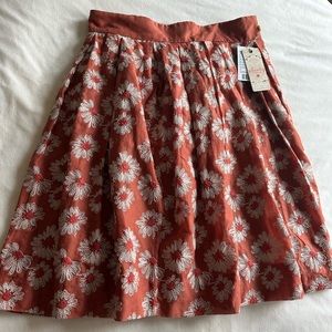 New! Anthropologie Tracy Reese skirt. Terracotta color. Size 8.